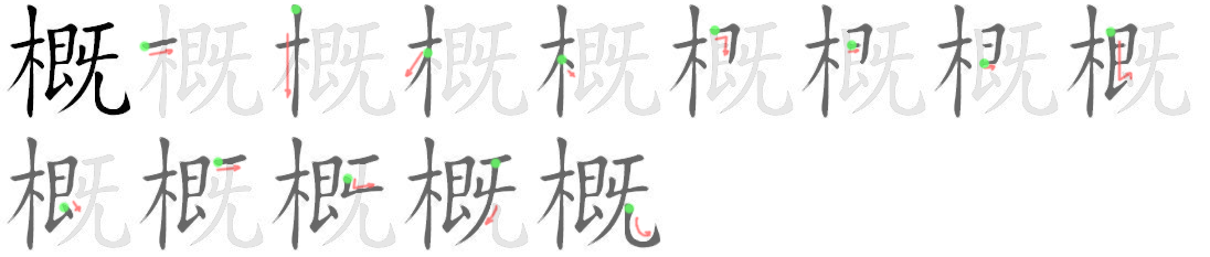 How To Write 概数 Stroke Order Yabla