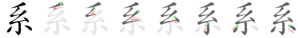 stroke order for 系
