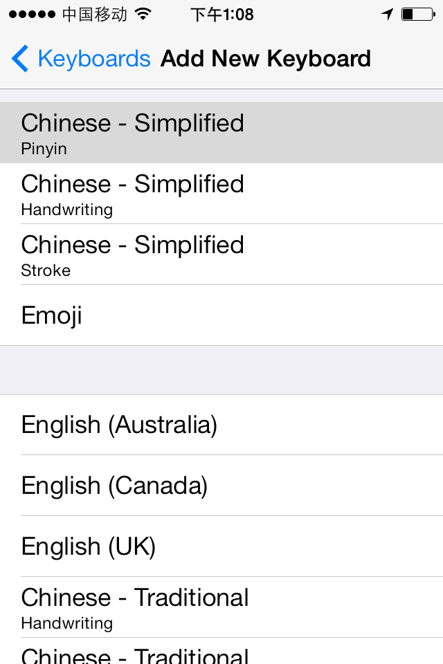 Chinese Simplified Pinyin